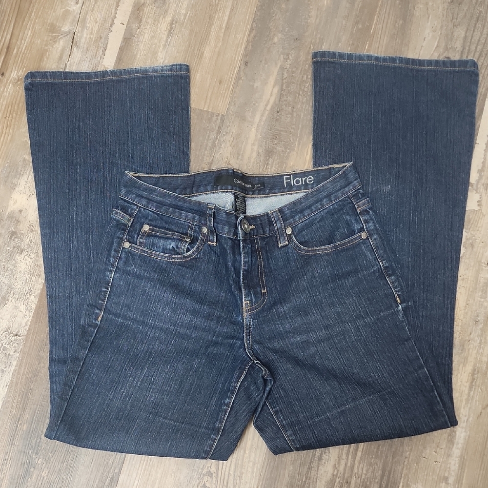 Calvin Klein Dark Blue Flare Jeans Size 4
